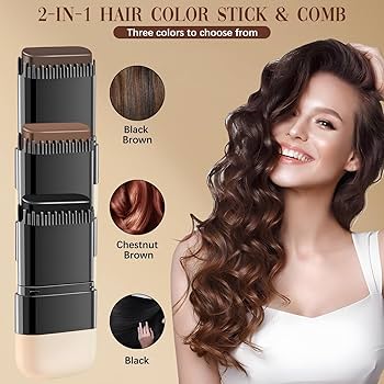 Instant Hair Dye Stick with Built-in Comb